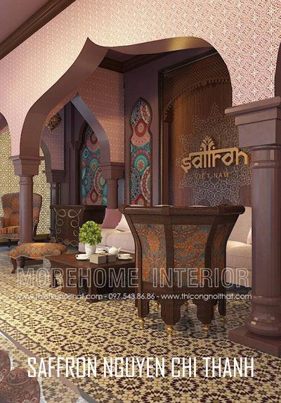 Thiết kế nội thất showroom Saffron Nguyễn Chí Thanh đẹp