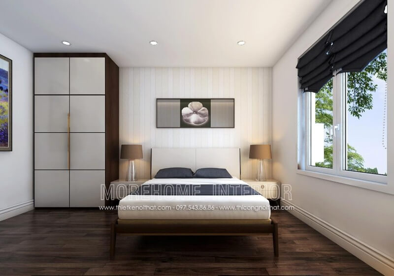 Sản phẩm giường ngủ hiện đại đơn giản bằng gỗ óc chó thiết kế phòng ngủ