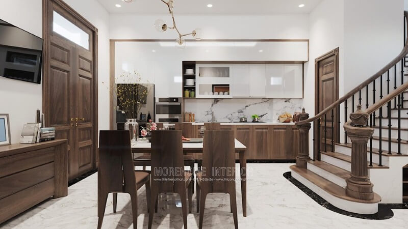 Thiết kế nội thất phòng bếp biệt thự hiện đại cao cấp Tủ bếp đẹp, sang trọng và đẳng cấp