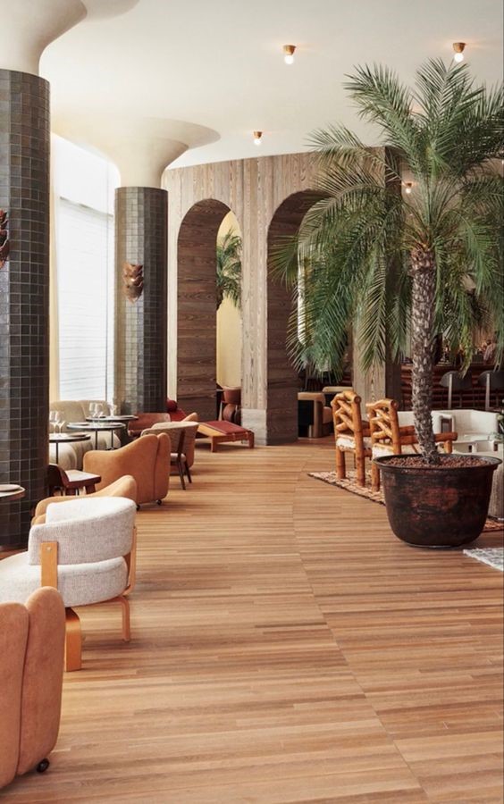 Sofa gỗ hiện đại quán cafe