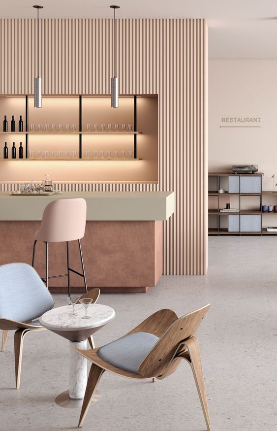 Sofa gỗ hiện đại quán cafe