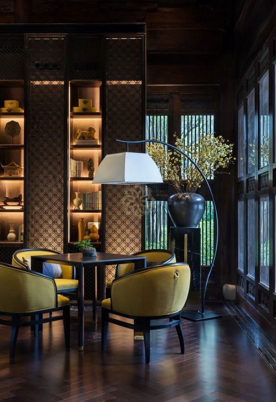 Sofa gỗ hiện đại quán cafe