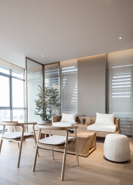Sofa gỗ hiện đại quán cafe