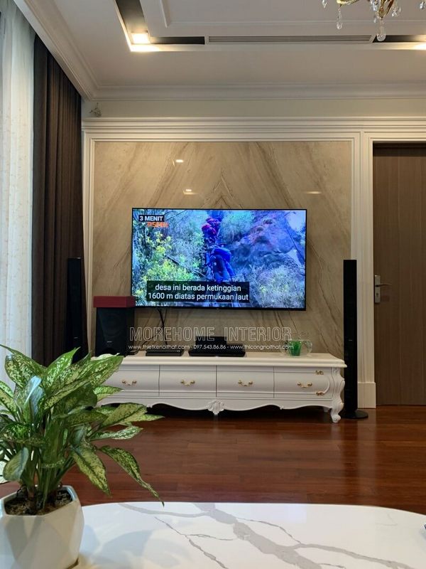 Trang trí nội thất phòng khách chung cư Vinhomes Nguyễn Chí Thanh