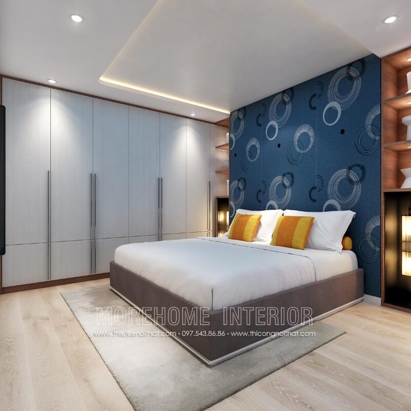 Thiết kế giường ngủ chung cư phong cách hiện đại và ấn tượng