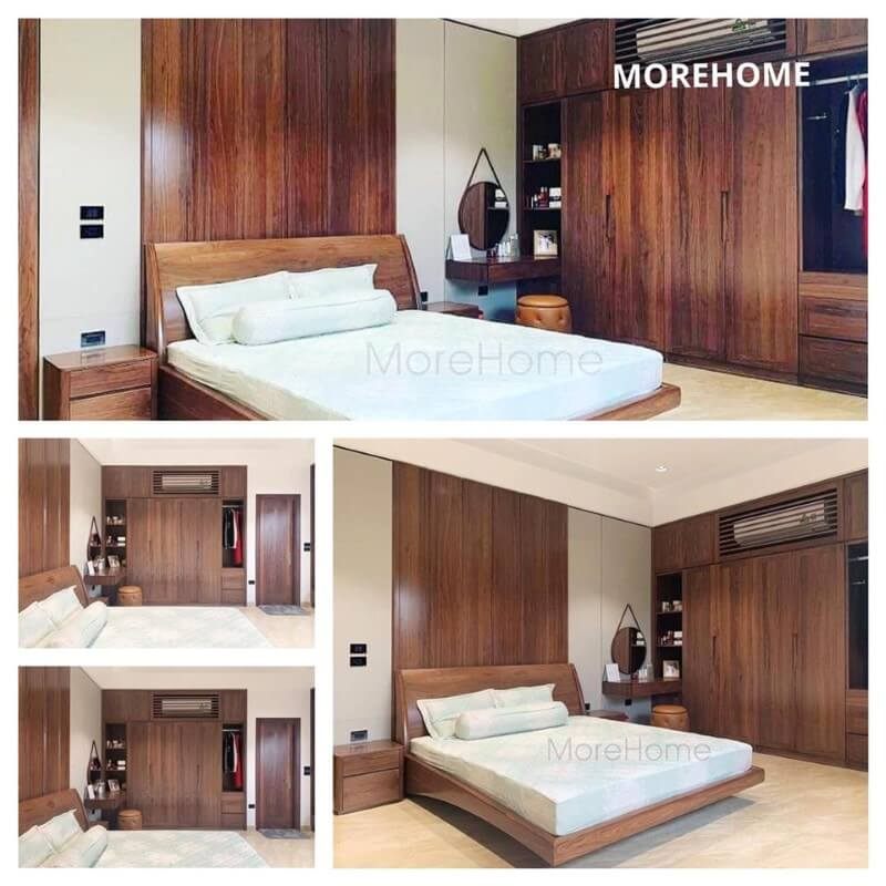 Morehome nhận sản xuất giường ngủ gỗ óc chó tại hà nội, hải phòng, đà nẵng, hcm...với nhiều năm kinh nghiệm, Morehome tự hào mang đến cho khách hàng dòng sản phẩm giường gỗ óc chó cao cấp, chất lượng cao